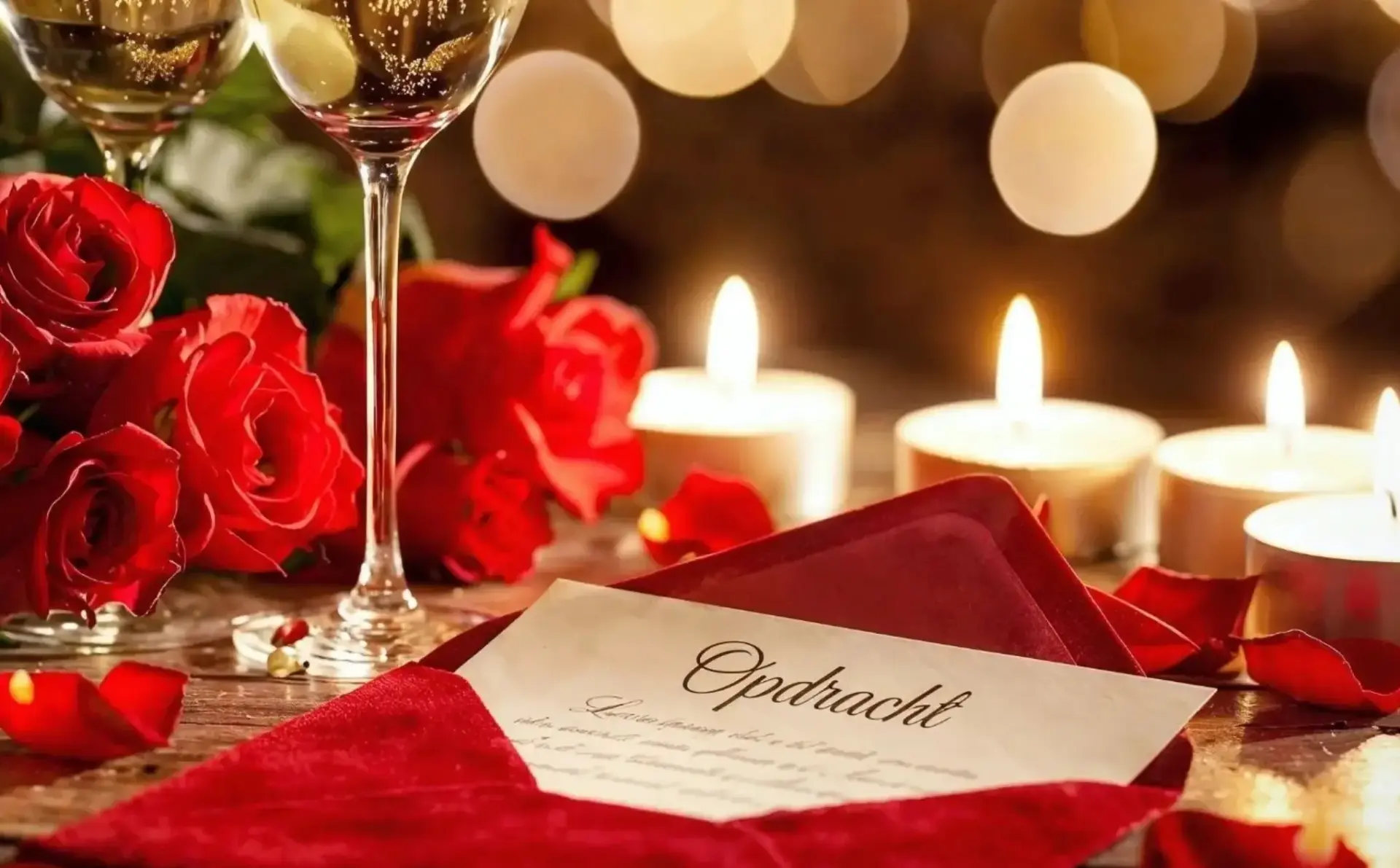 Date Night Adventure header with red envelope containing a mission and candlelight
