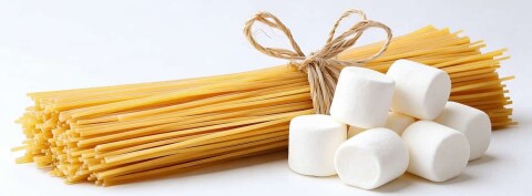 Date Night speghetti marshmallow toren